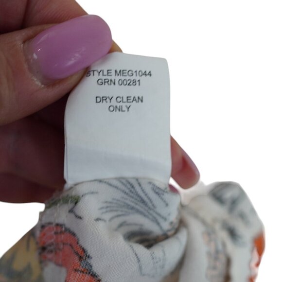 Anthropologie Fig and Flower Floral Blouse Lace Mixed Media Lace Boho Coastal L - Picture 7 of 11